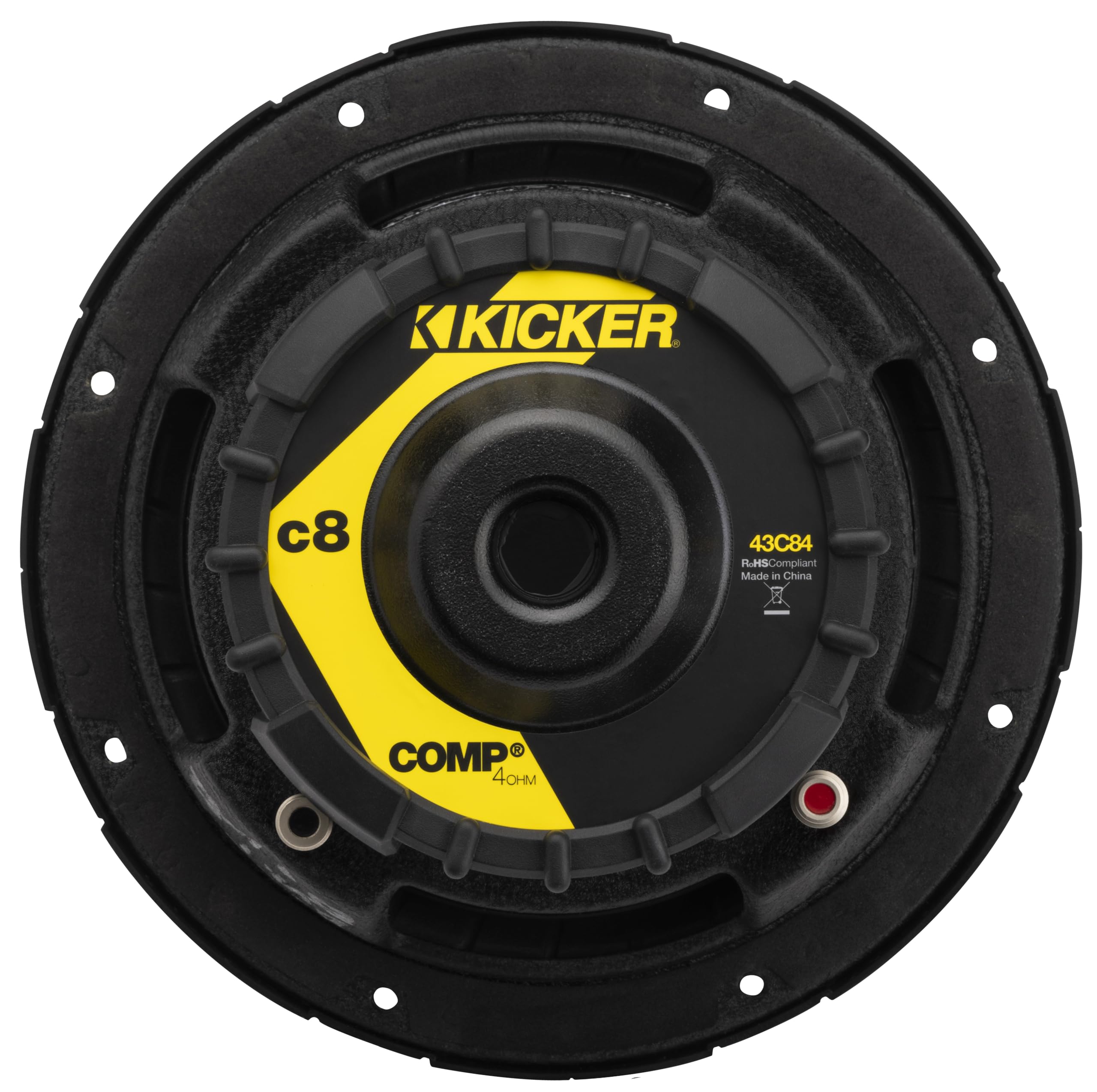 Kicker C84, Comp 8" Single Voice Coil Subwoofer, 4-Ohm (43C84) (OB)
