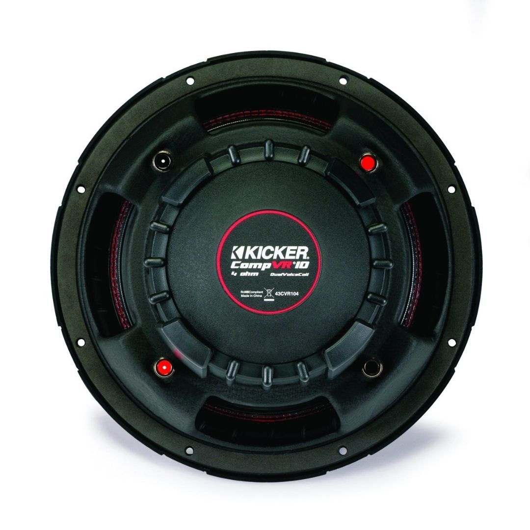Kicker CVR102, CompVR 10" Dual Voice Coil Subwoofer 2-Ohm, 350W (43CVR102) (OB)
