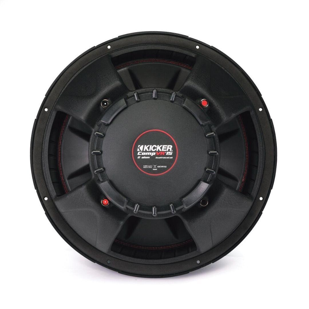 Kicker CVR152, CompVR 15" Dual Voice Coil Subwoofer 2-Ohm, 500W (43CVR152) (OB)