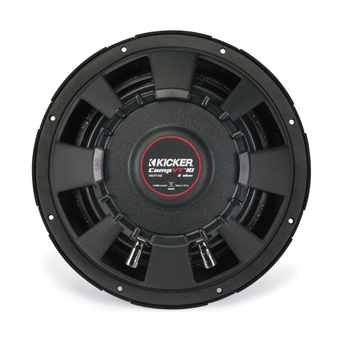 Kicker CVT104, CompVT 10" Single Voice Coil Subwoofer 4-Ohm, 350W (43CVT104) (OB)