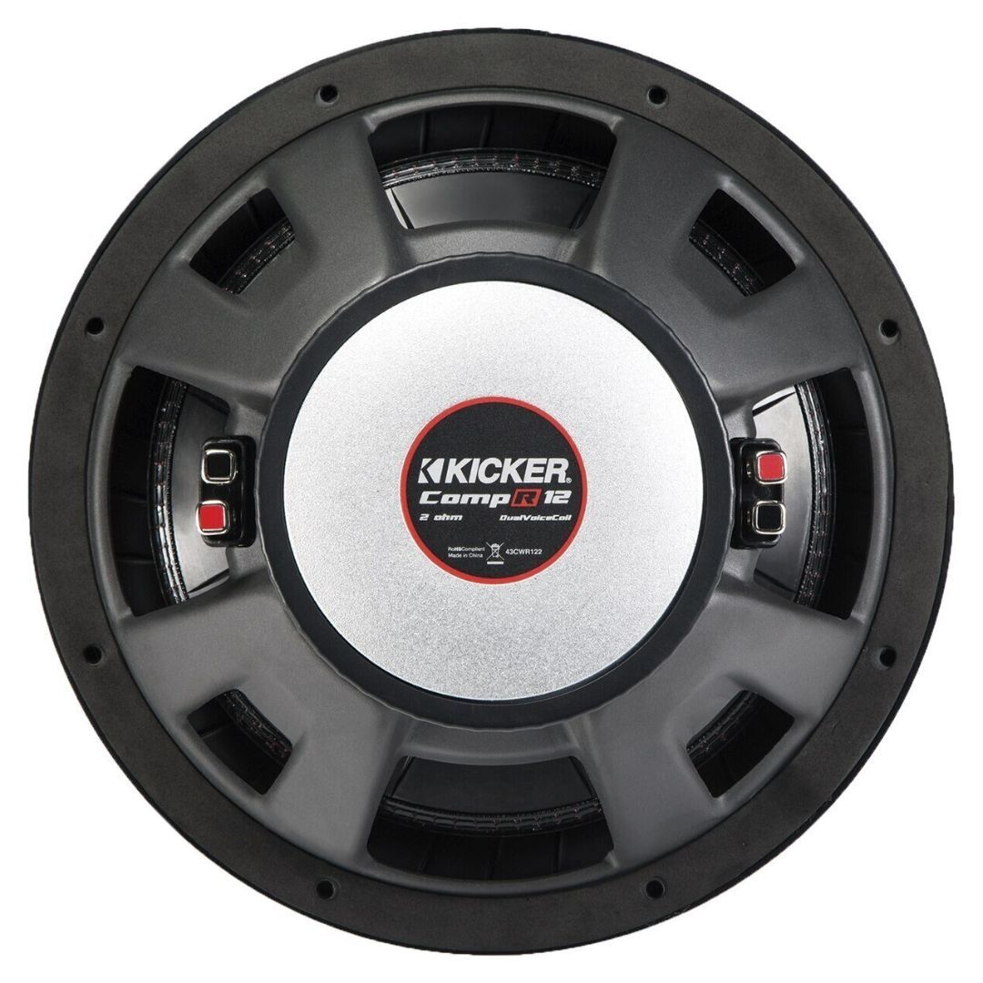 Kicker CWR122, CompR 12" Dual Voice Coil Subwoofer 2-Ohm, 500W (OB)