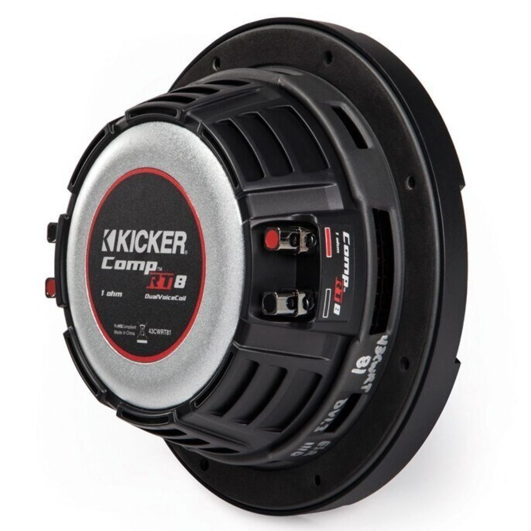 Kicker CWRT81, CompRT 8" Dual Voice Coil Subwoofer 1-Ohm, 300W (OB)
