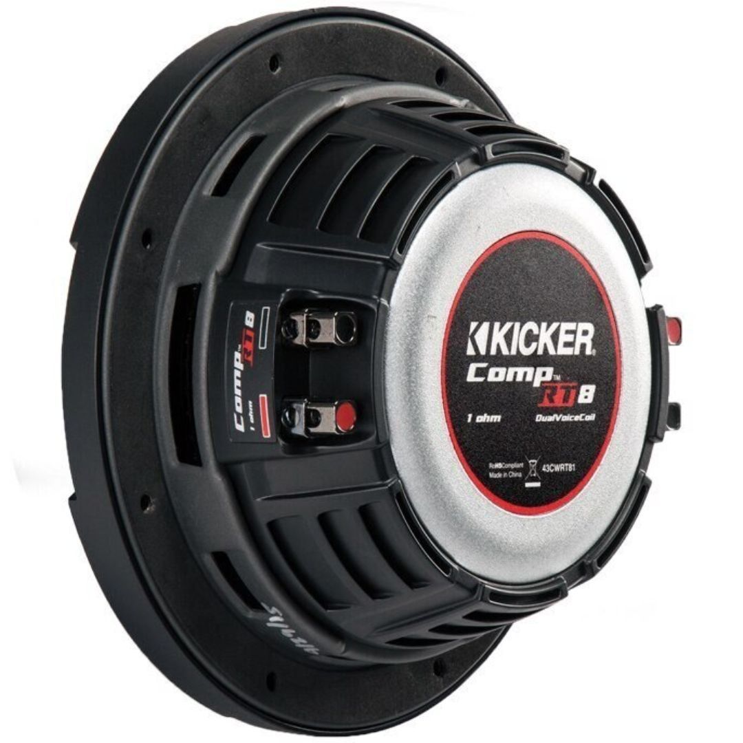Kicker CWRT81, CompRT 8" Dual Voice Coil Subwoofer 1-Ohm, 300W (OB)