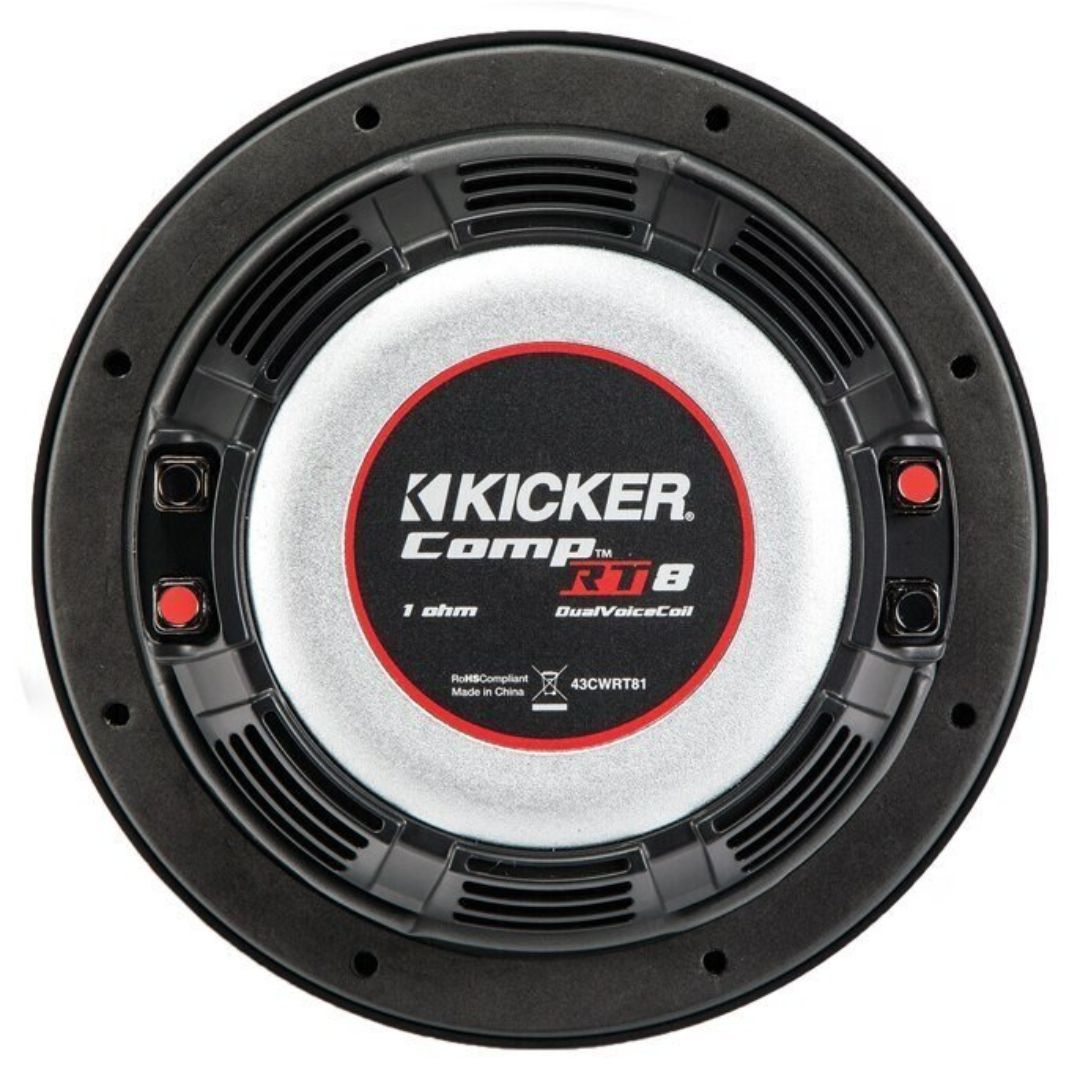 Kicker CWRT81, CompRT 8" Dual Voice Coil Subwoofer 1-Ohm, 300W (OB)