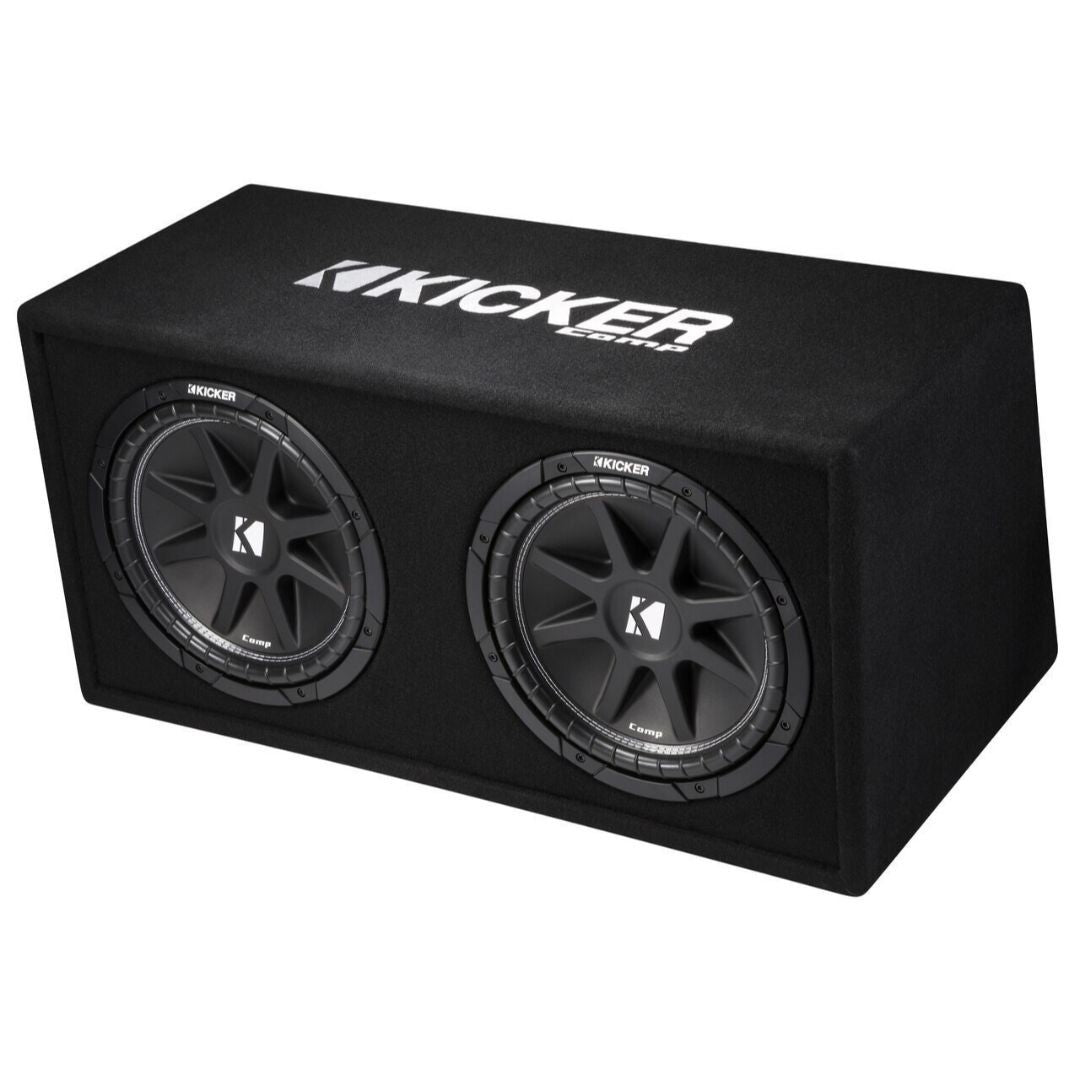 Kicker DC122, Dual Comp 12" Subwoofer In Vented Enclosure, 2-Ohm (OB)