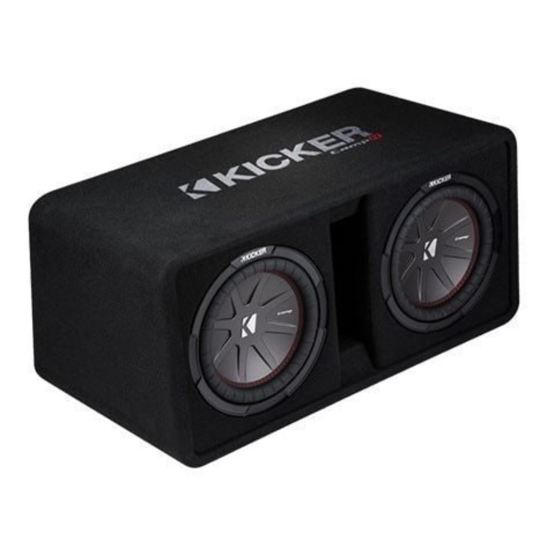 Kicker DCWR102, CompR Dual 10" Subwoofers in Vented Enclosure, 2-Ohm, 800W (OB)