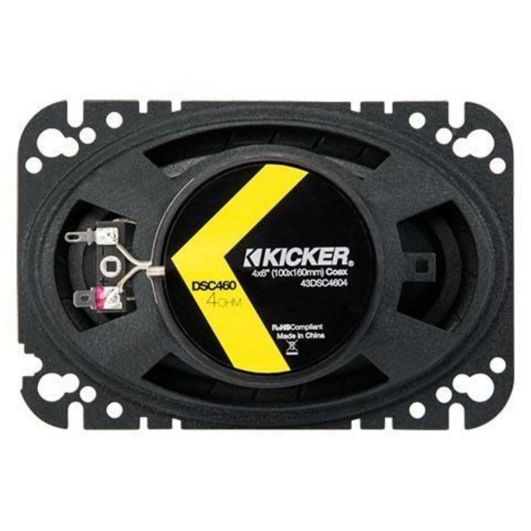 Kicker DSC4604, DS 4X6" 2-Way Coaxial Speakers, 4-Ohm (OB)