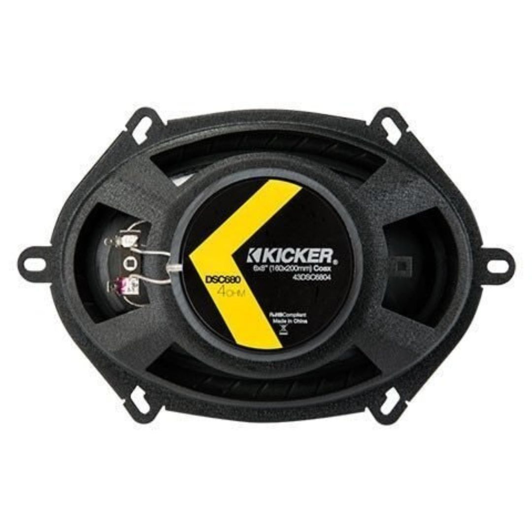 Kicker DSC6804, DS 6X8" 2-Way Coaxial Speakers, 4-Ohm (OB)