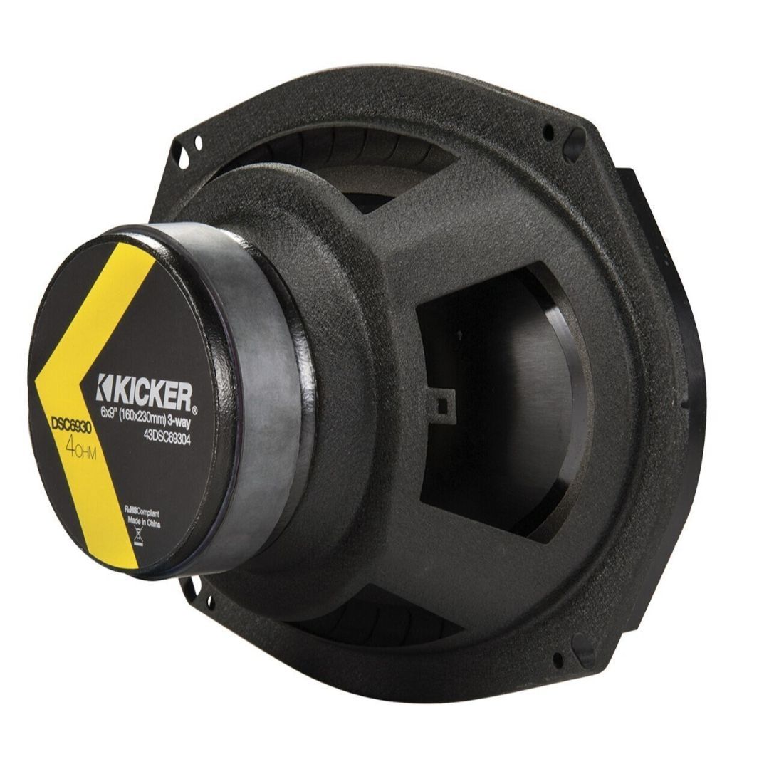Kicker DSC69304, DS 6X9" 3-Way Speakers, 4-Ohm (OB)