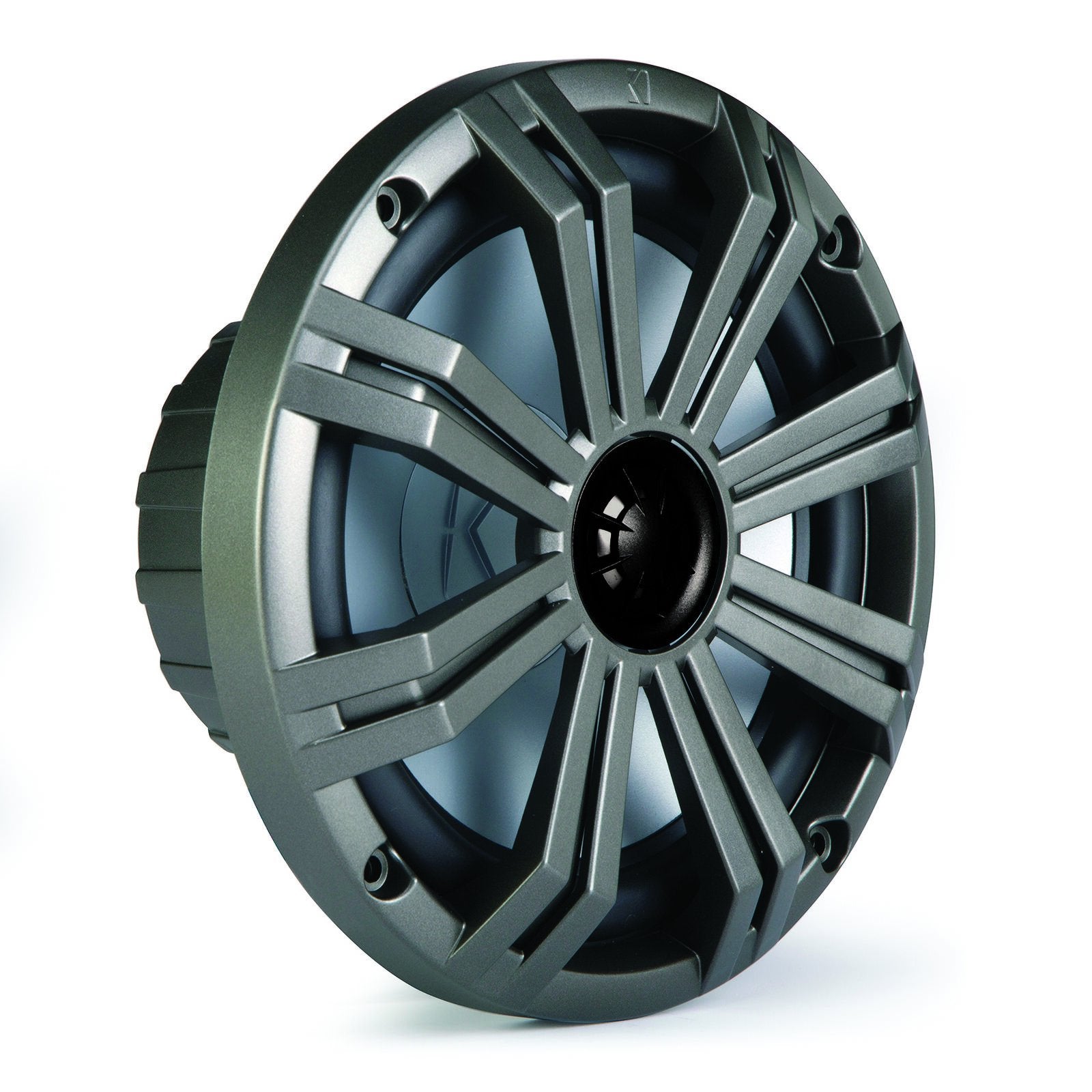 Kicker KM8 8-INCH (200mm) Marine Coaxial Speakerswith 1" tweeters,LED Charcoal and White Grilles,4-OHM (OB)