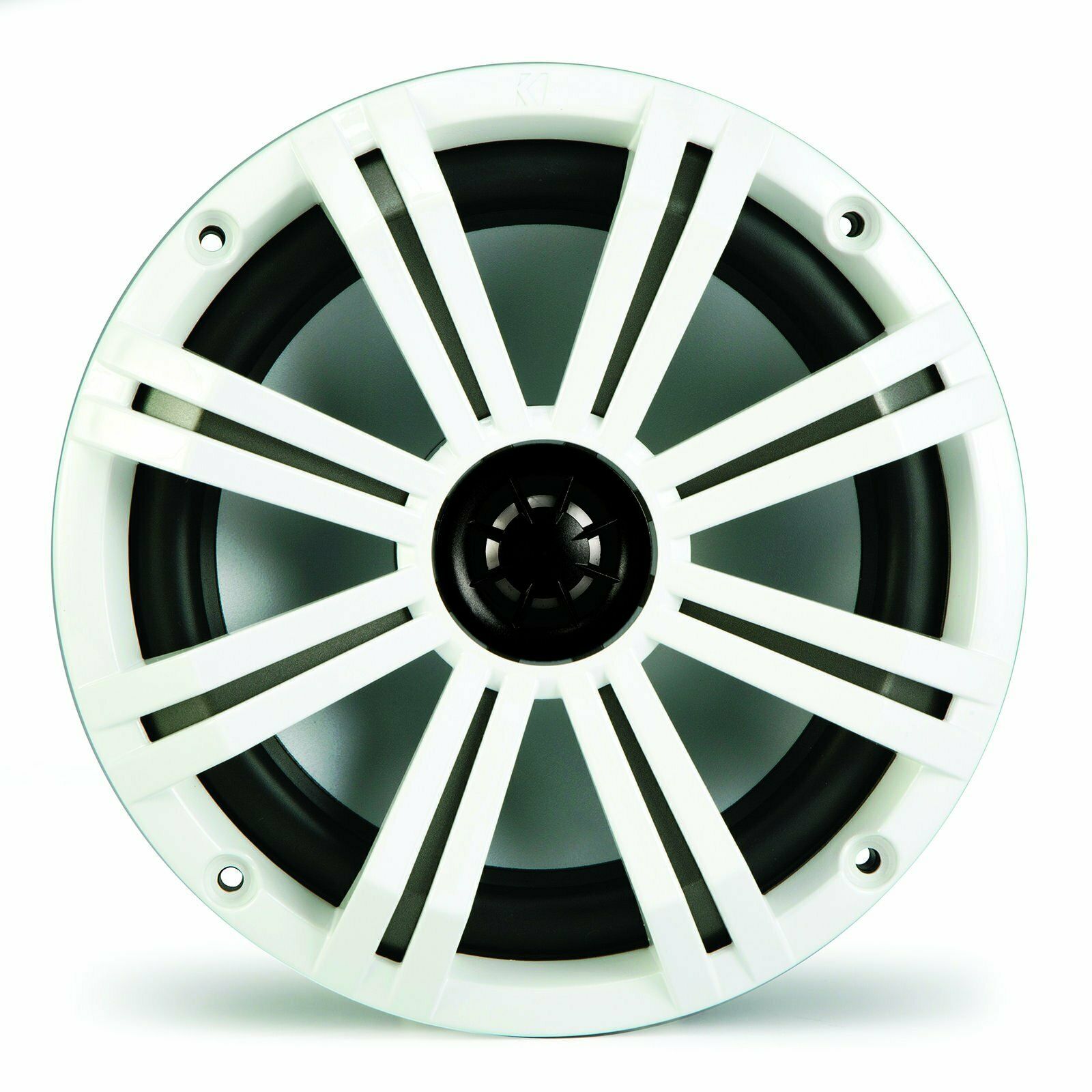 Kicker KM8 8-INCH (200mm) Marine Coaxial Speakerswith 1" tweeters,LED Charcoal and White Grilles,4-OHM (OB)