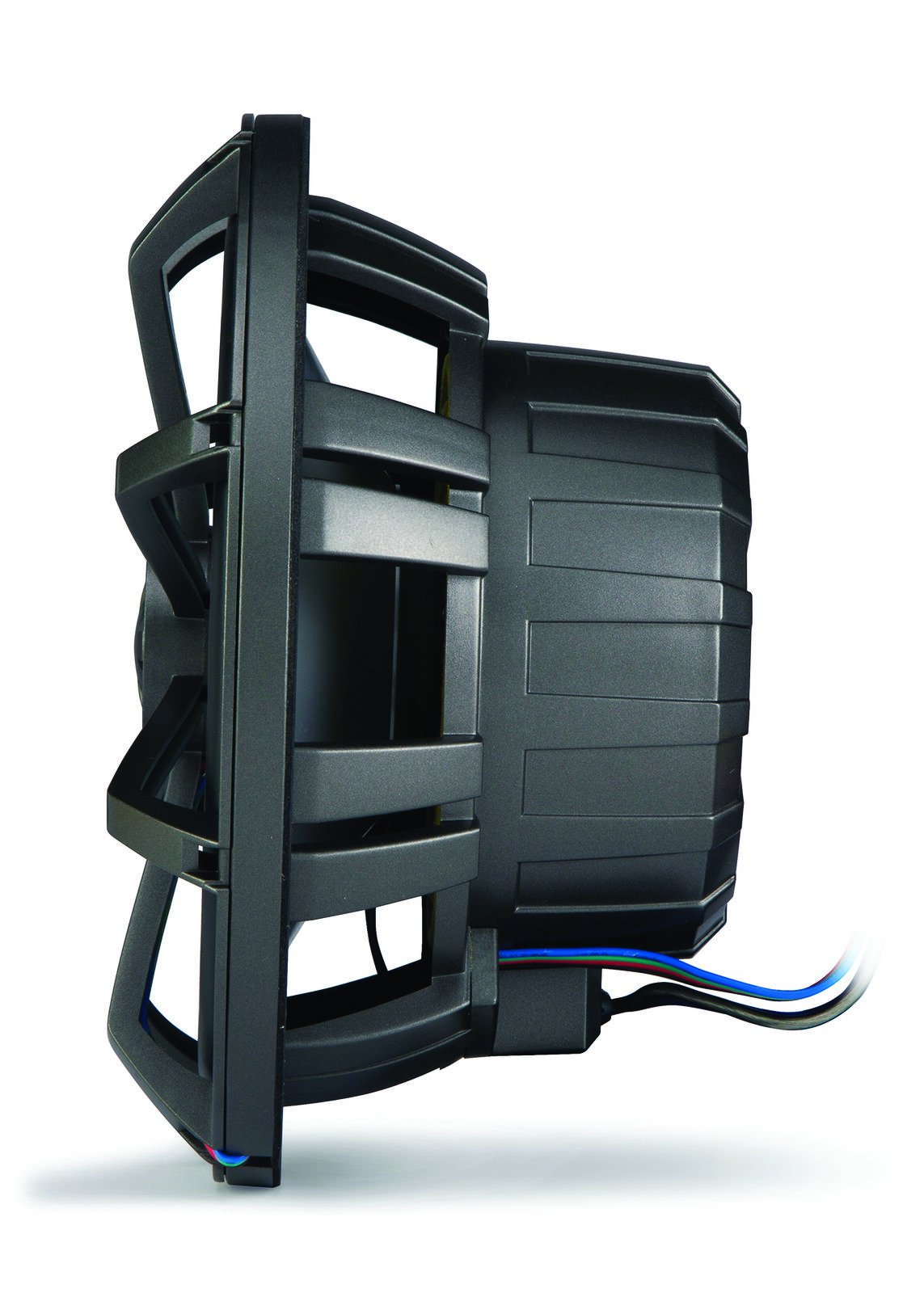 Kicker KM8 8-INCH (200mm) Marine Coaxial Speakerswith 1" tweeters,LED Charcoal and White Grilles,4-OHM (OB)