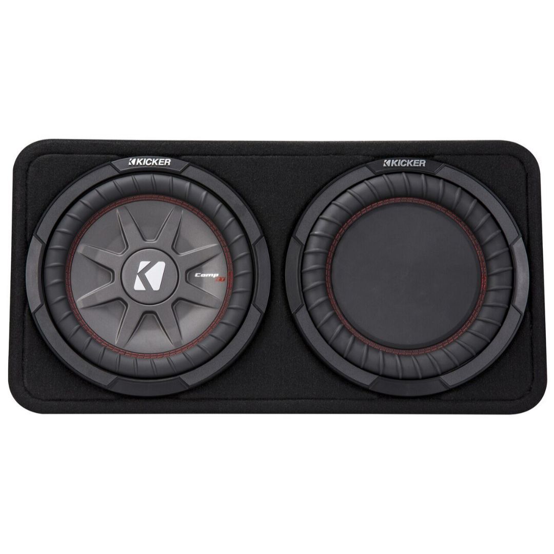 Kicker TCWRT102, CompRT 10" Subwoofer in Thin Profile Enclosure, 2-Ohm, 400W (43TCWRT102) (OB)