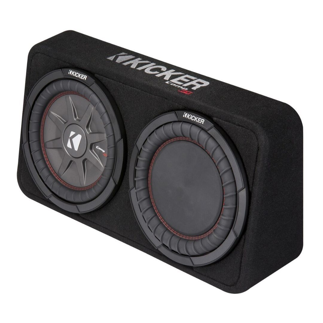 Kicker TCWRT102, CompRT 10" Subwoofer in Thin Profile Enclosure, 2-Ohm, 400W (43TCWRT102) (OB)
