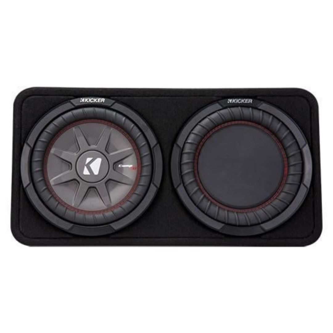 Kicker TCWRT104, CompRT 10" Subwoofer in Thin Profile Enclosure, 4-Ohm, 400W (43TCWRT104) (OB)