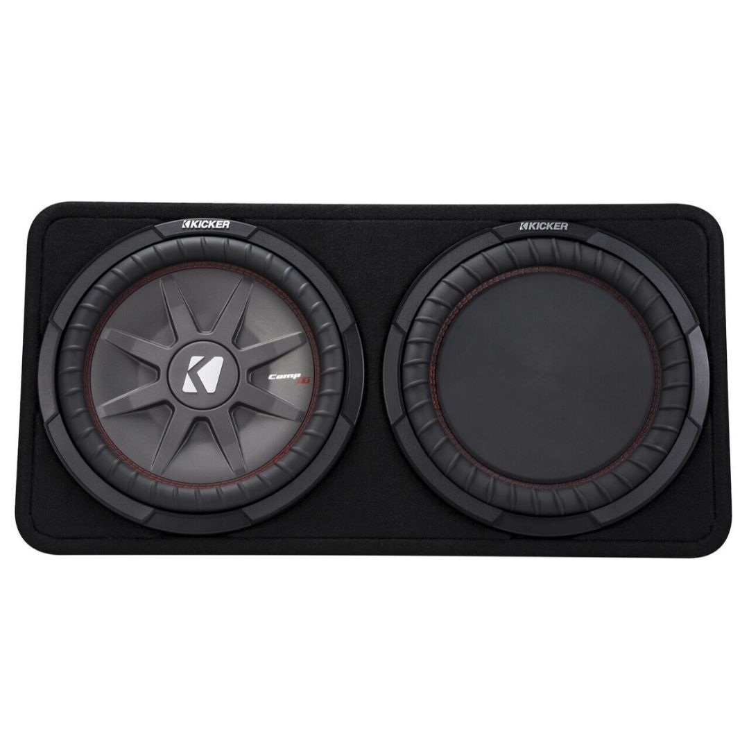 Kicker TCWRT122, CompRT 12" Subwoofer in Thin Profile Enclosure, 2-Ohm, 500W (43TCWRT122) (OB)