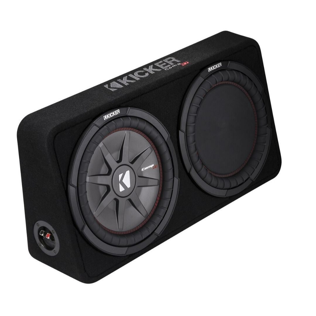 Kicker TCWRT122, CompRT 12" Subwoofer in Thin Profile Enclosure, 2-Ohm, 500W (43TCWRT122) (OB)