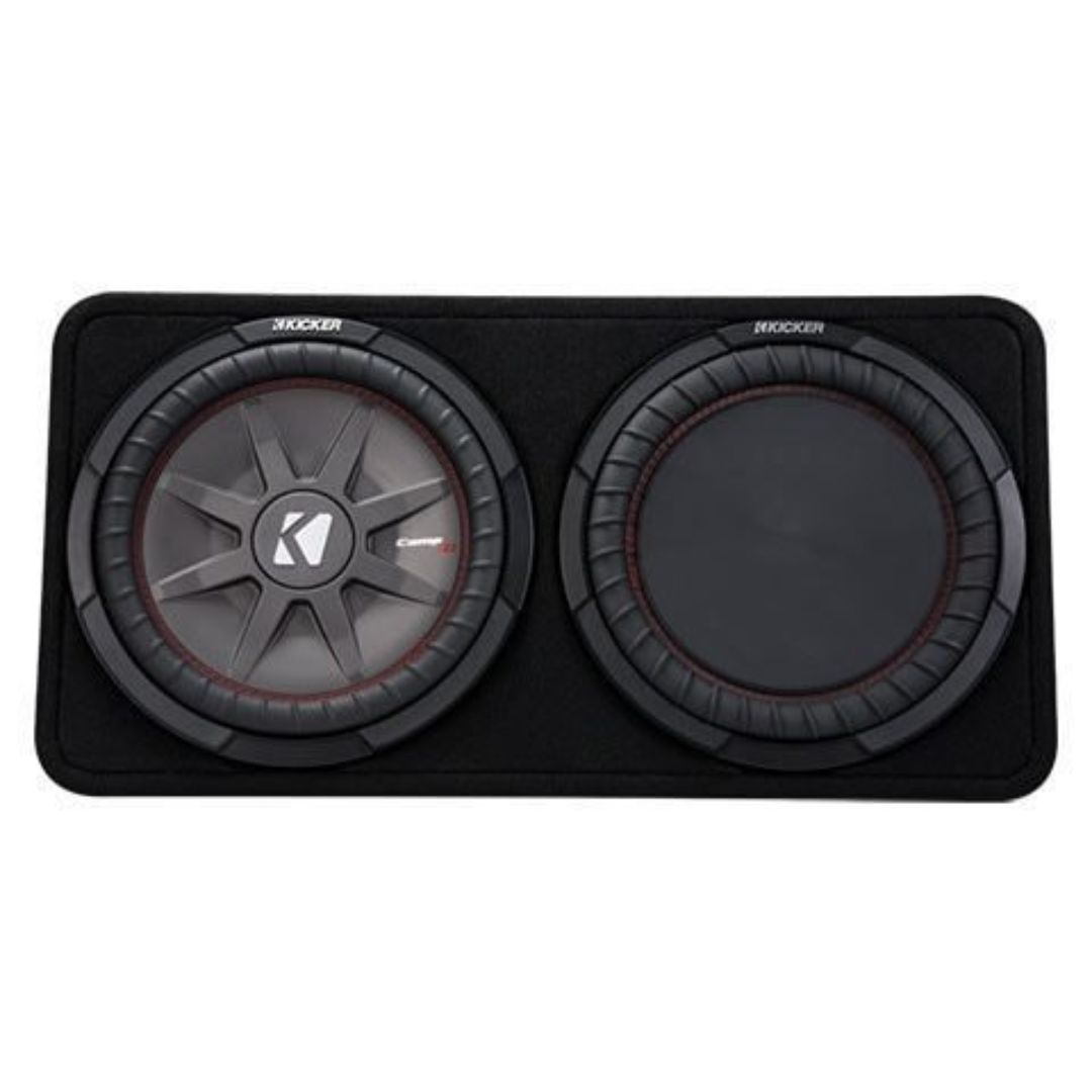 Kicker TCWRT124, CompRT 12" Subwoofer in Thin Profile Enclosure, 4-Ohm, 500W (43TCWRT124) (OB)