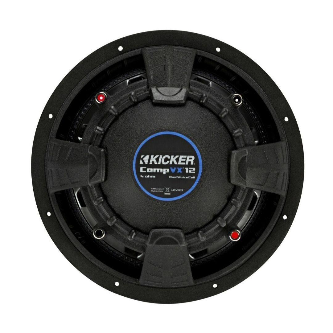Kicker CVX122, CompVX 12" Dual Voice Coil Subwoofer 2-Ohm, 750W (44CVX122) (OB)
