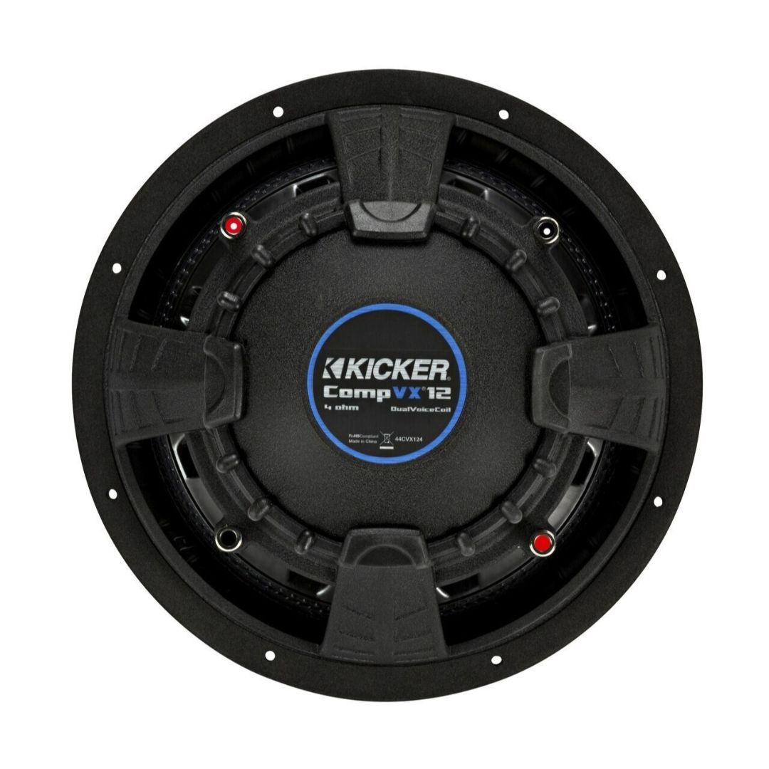 Kicker CVX124, CompVX 12" Dual Voice Coil Subwoofer 4-Ohm, 750W (44CVX124) (OB)