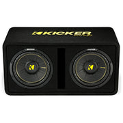 Kicker DCWC102, Dual CompC 10" Subs in Vented Enclosure, 2-Ohm, 600W (44DCWC102) (OB)