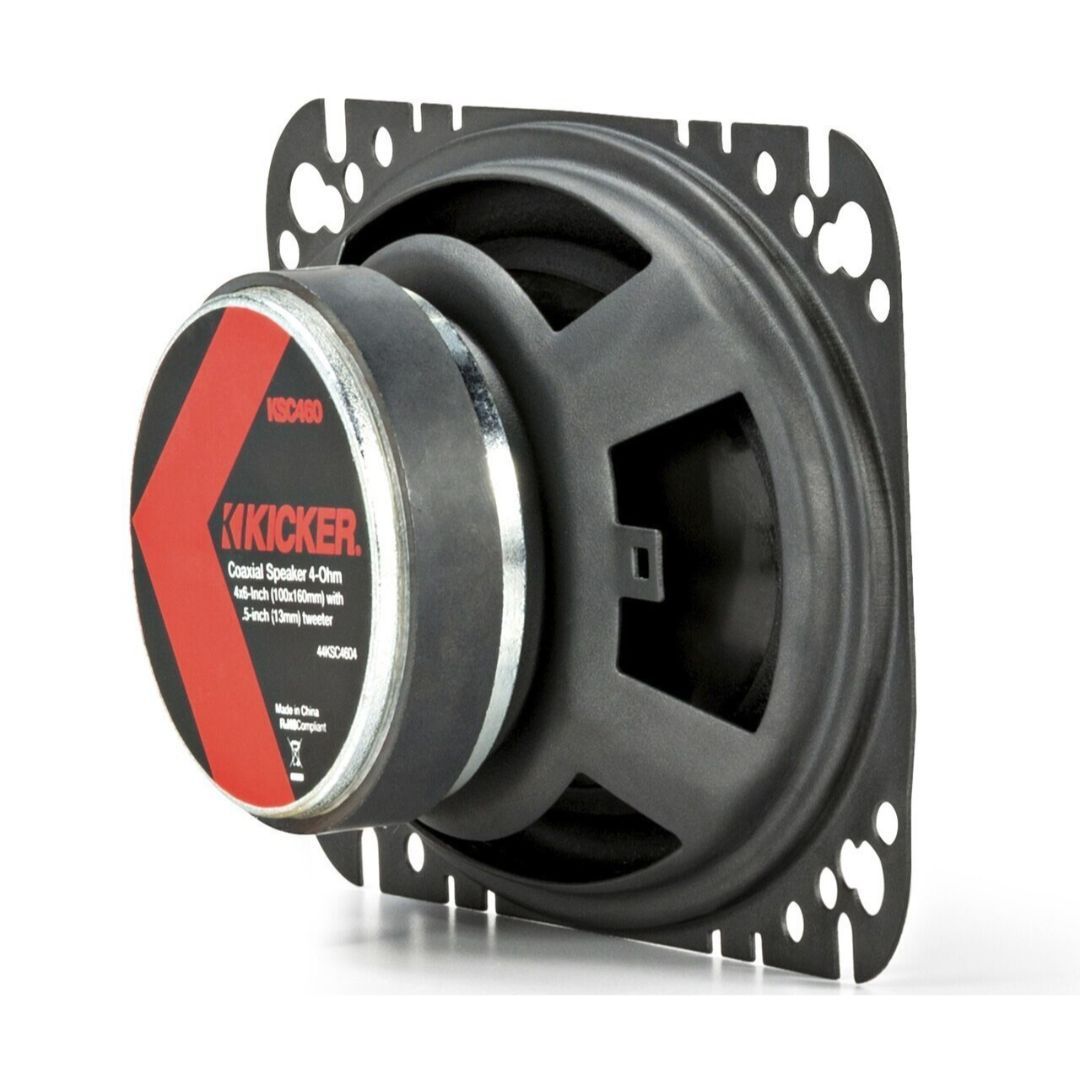 Kicker KSC4604, KS Series 4x6" Coaxial Speakers (44KSC4604) (OB)