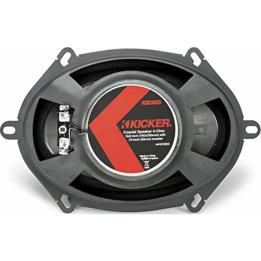Kicker KSC6804, KS Series 6x8" Coaxial Speakers (44KSC6804) (OB)
