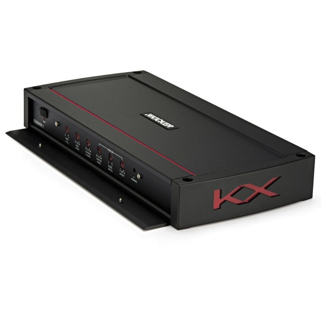 Kicker KXA24001, KX Series Mono Class D Subwoofer Amplifier - 2400 Watts (44KXA24001) (OB)