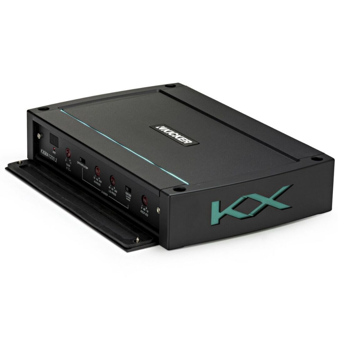 Kicker KXMA12002, KXMA 2-Channel Full-Range Class D Marine Amplifier (44KXMA12002) (OB)