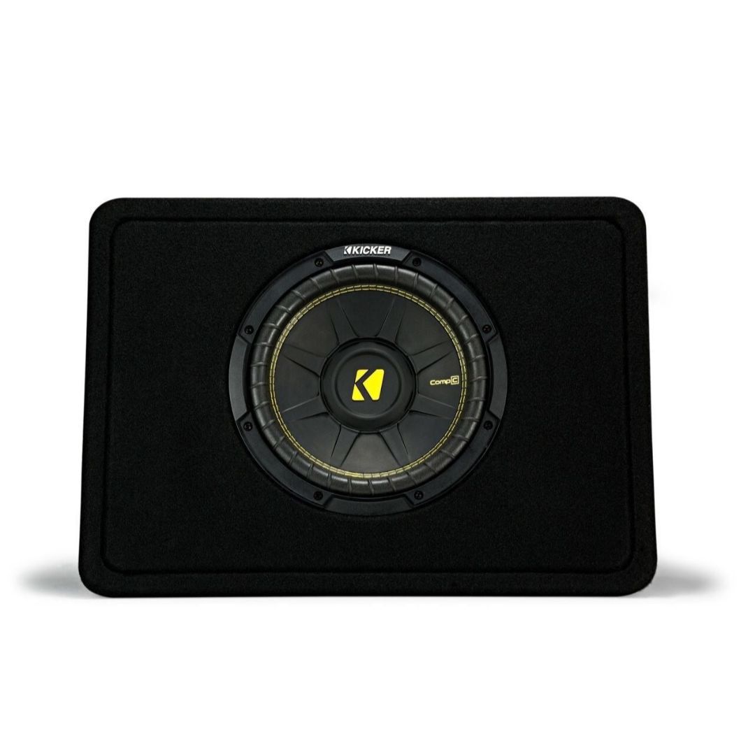 Kicker TCWC104, CompC 10" Sub in Thin Profile Enclosure, 4-Ohm, 300W (44TCWC104) (OB)