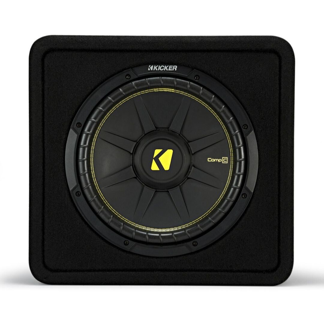 Kicker VCWC124, CompC 12" Sub in Vented Enclosure, 4-Ohm, 300W (44VCWC124) (OB)