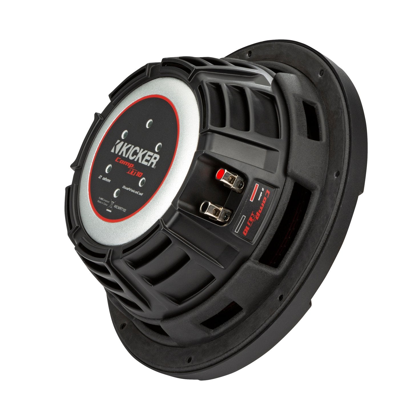 Kicker CWRT104, CompRT 10" Dual Voice Coil Subwoofer, 4-Ohm (48CWRT104) (OB)