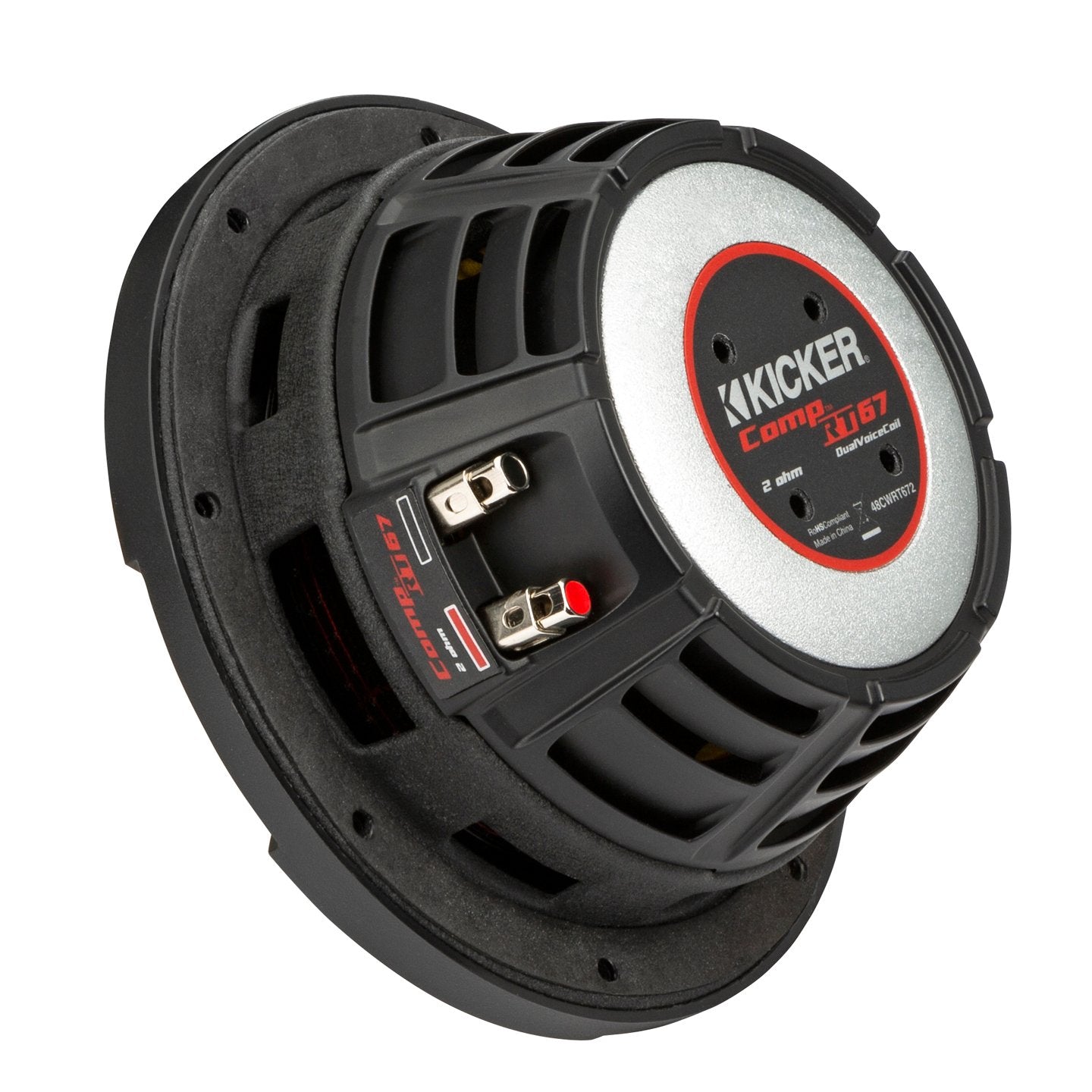 Kicker CWRT672, CompRT 6.75" Dual Voice Coil Subwoofer, 2-Ohm (48CWRT672) (OB)