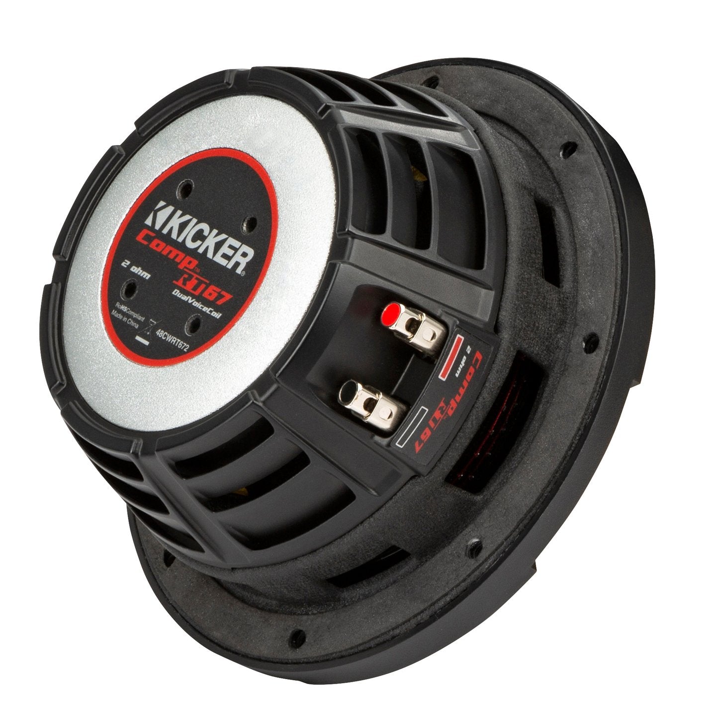 Kicker CWRT674, CompRT 6.75" Dual Voice Coil Subwoofer, 4-Ohm (48CWRT674) (OB)