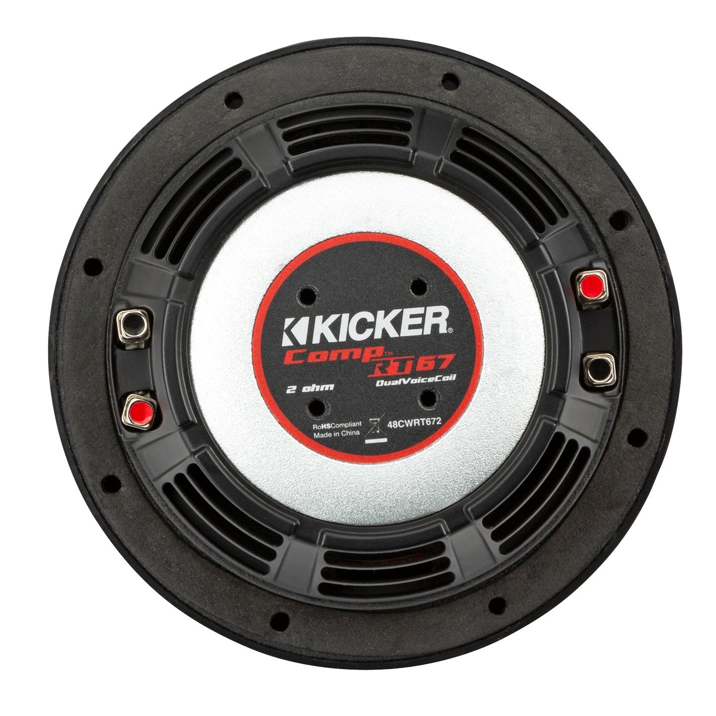 Kicker CWRT674, CompRT 6.75" Dual Voice Coil Subwoofer, 4-Ohm (48CWRT674) (OB)