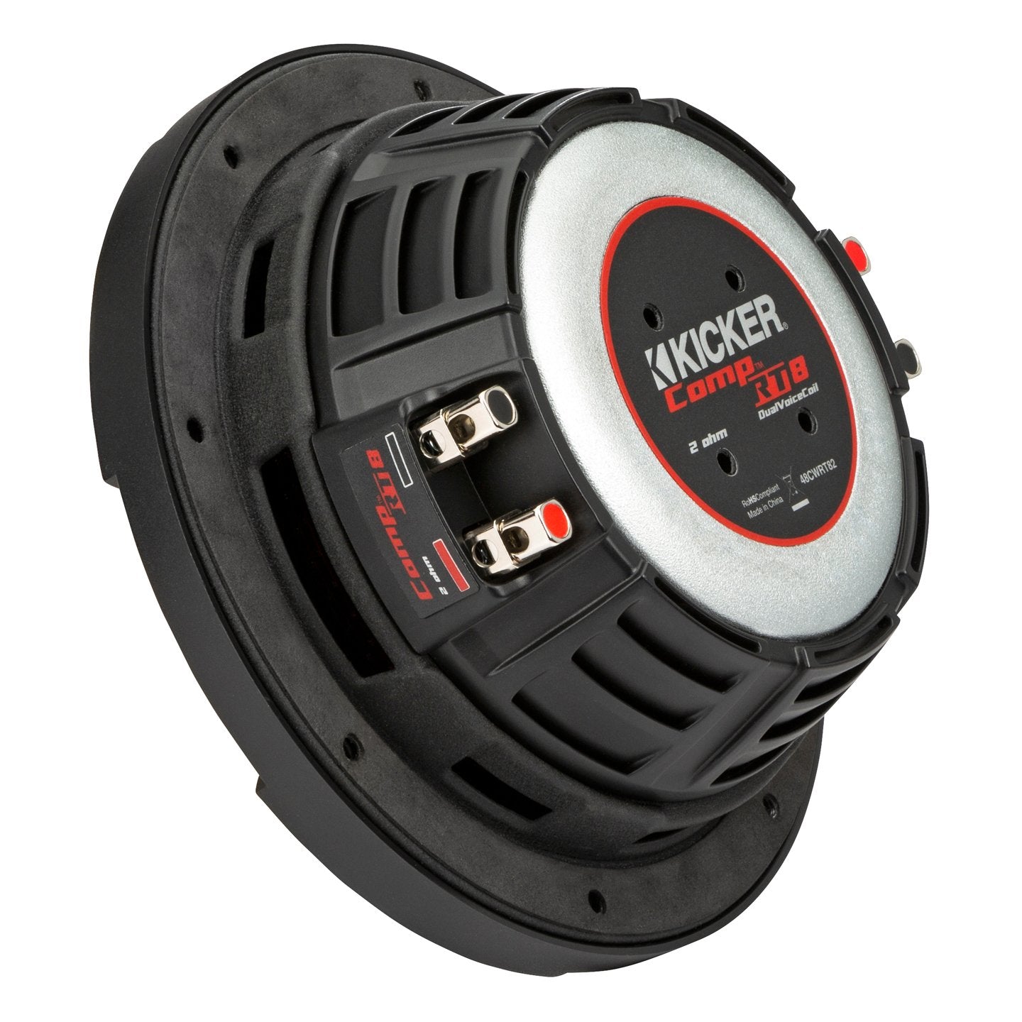 Kicker CWRT84, CompRT 8" Dual Voice Coil Subwoofer, 4-Ohm (48CWRT84) (OB)