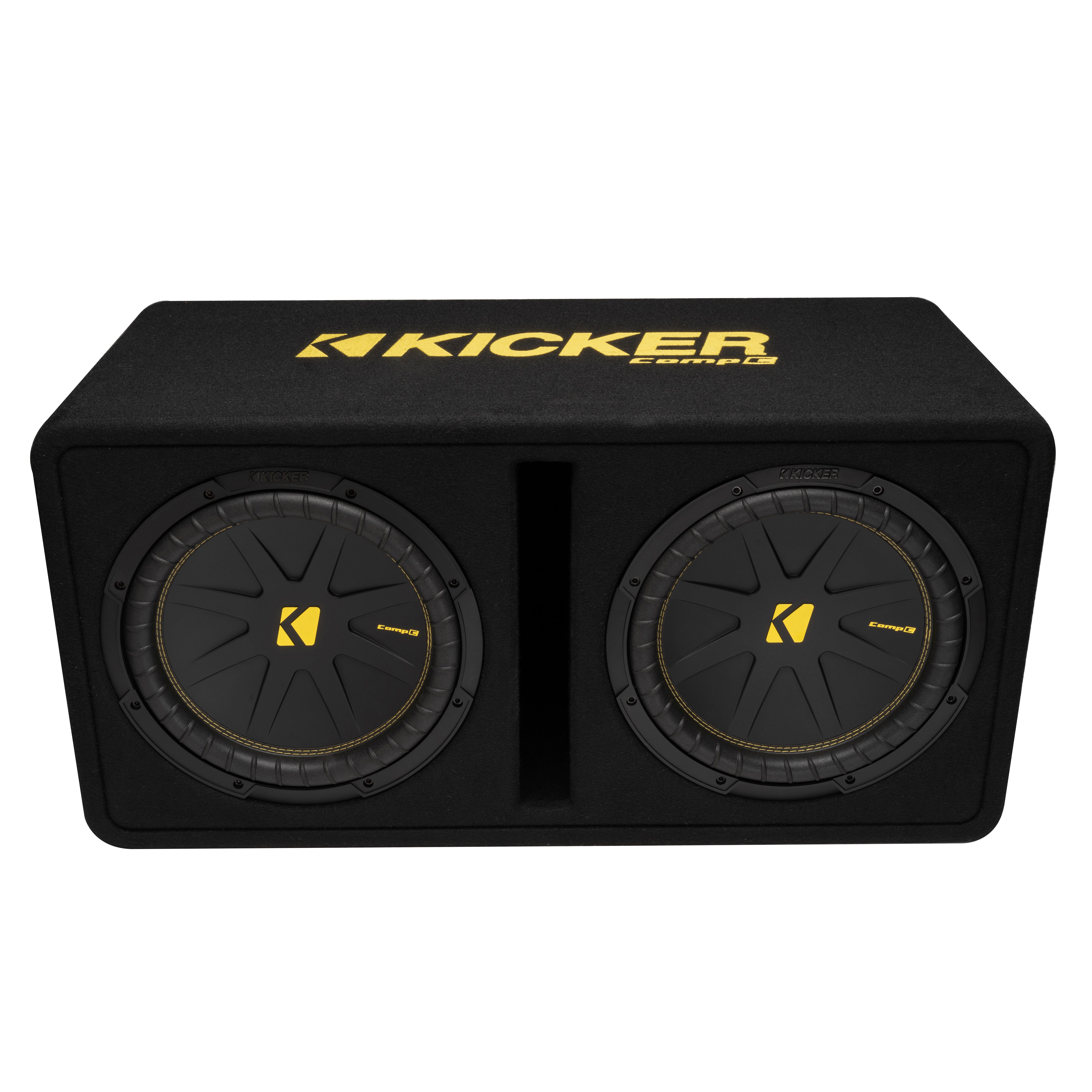 Kicker DCWC122, Dual CompC 12" Subwoofer In Vented Enclosure, 2-Ohm (50DCWC122) (OB)