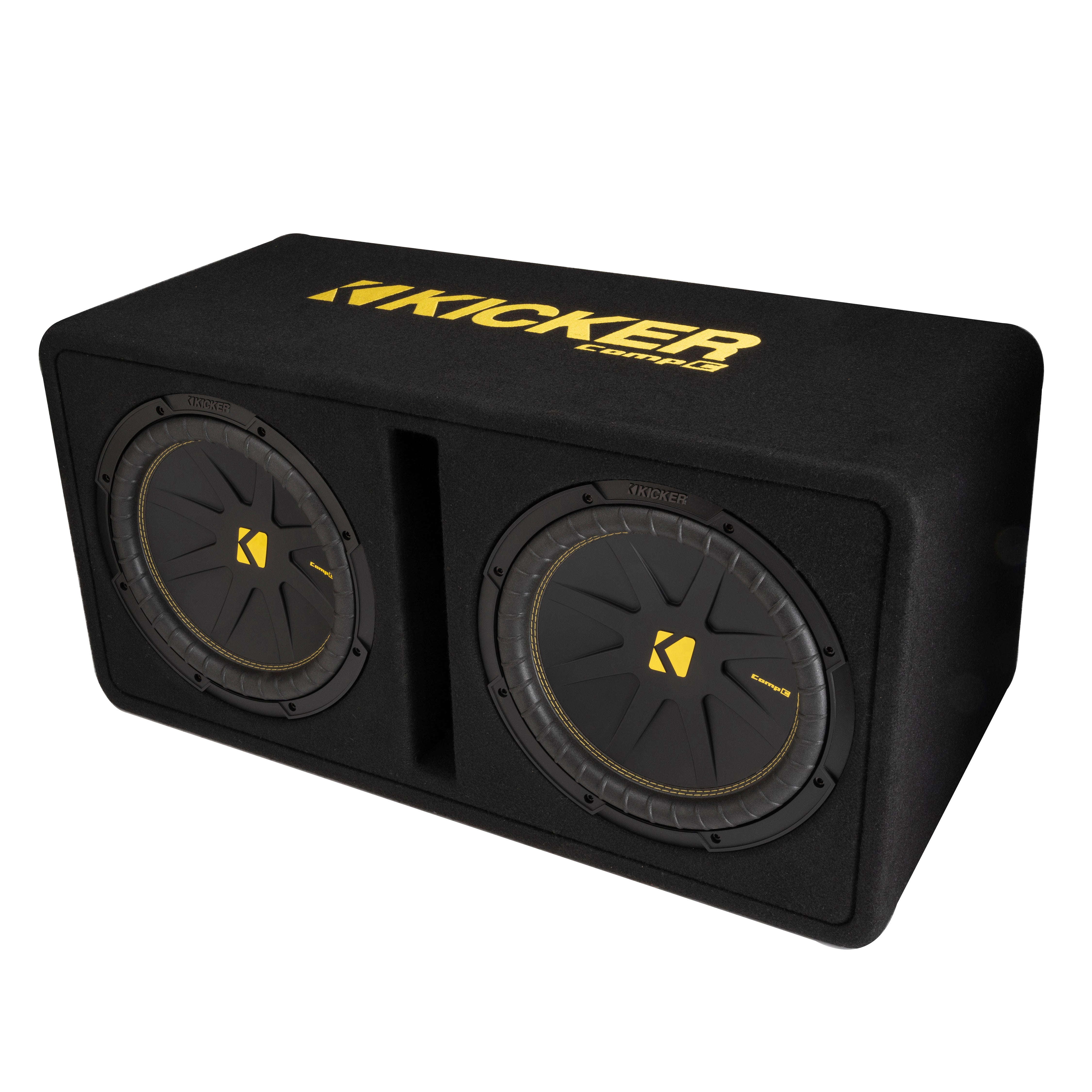 Kicker DCWC122, Dual CompC 12" Subwoofer In Vented Enclosure, 2-Ohm (50DCWC122) (OB)