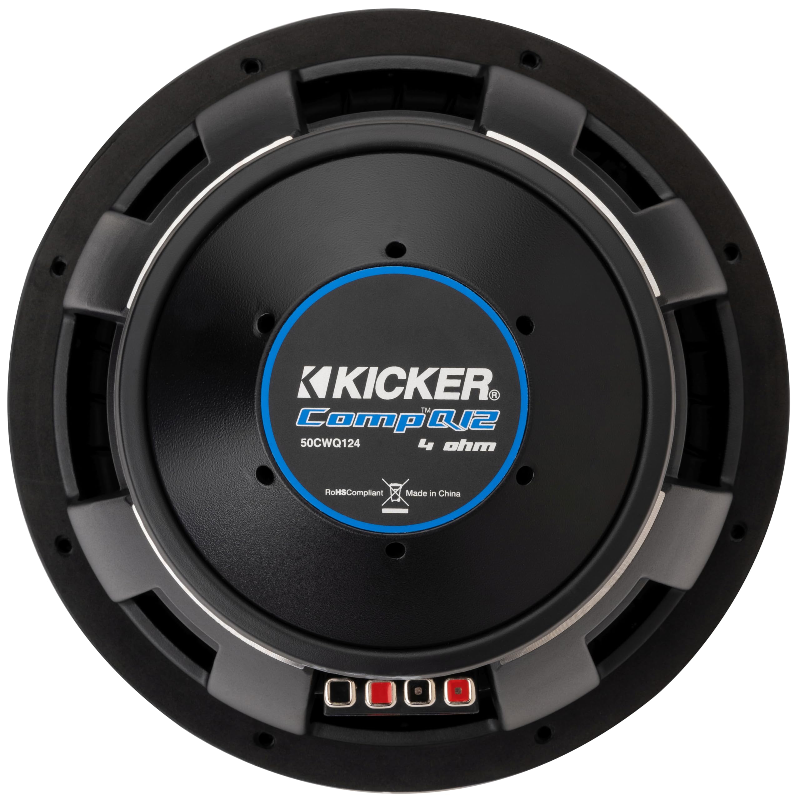 Kicker CWQ124, CompQ 12" Dual Voice Coil Subwoofer, 4-Ohm (51CWQ124) (OB)