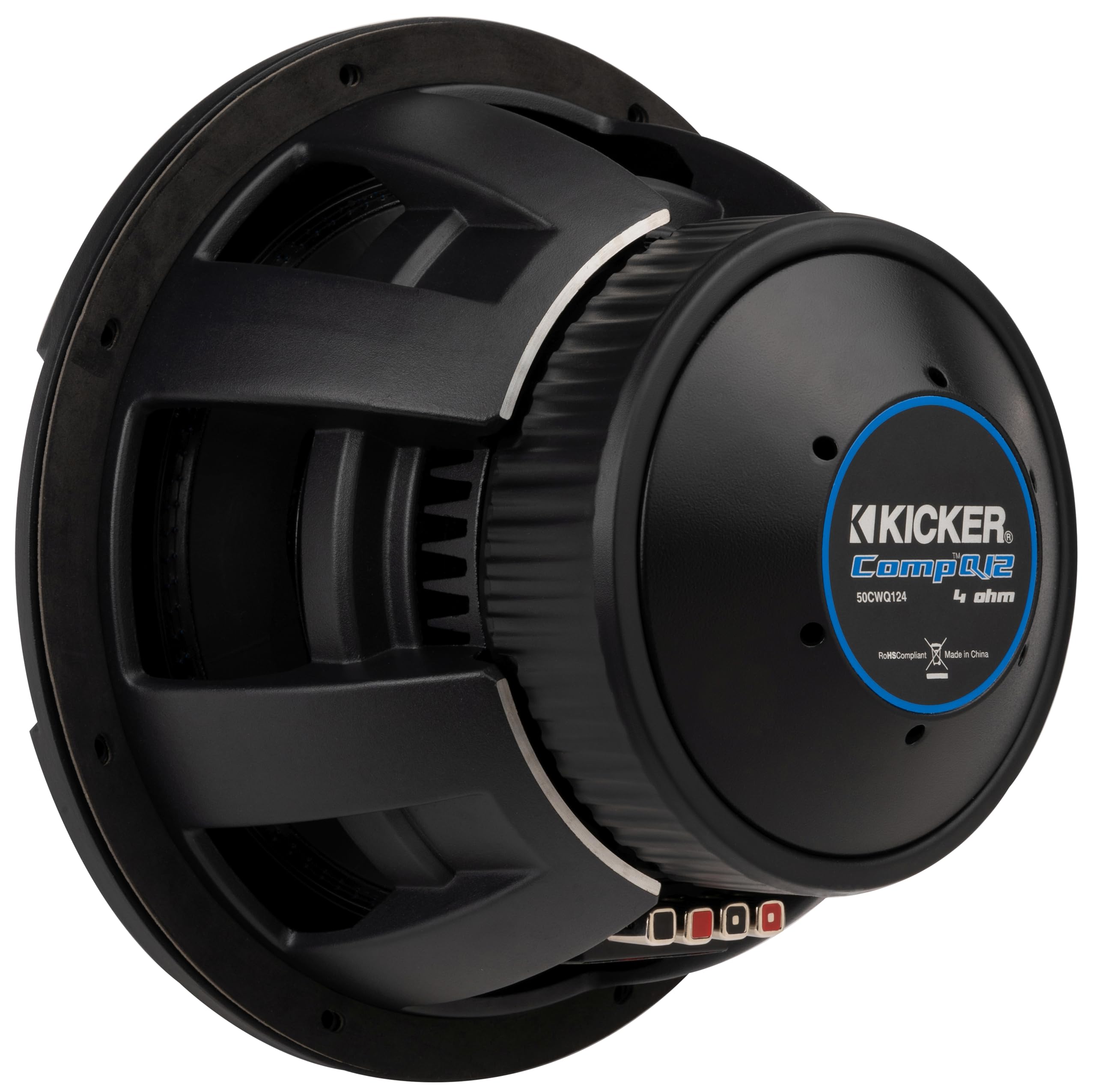 Kicker CWQ124, CompQ 12" Dual Voice Coil Subwoofer, 4-Ohm (51CWQ124) (OB)