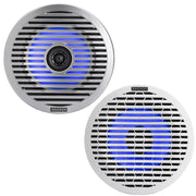 Kicker KM614FL, KM614FL Low Profile Coaxial Marine Speaker w/Rgb 4-Ohm (51KM614FL) (OB)