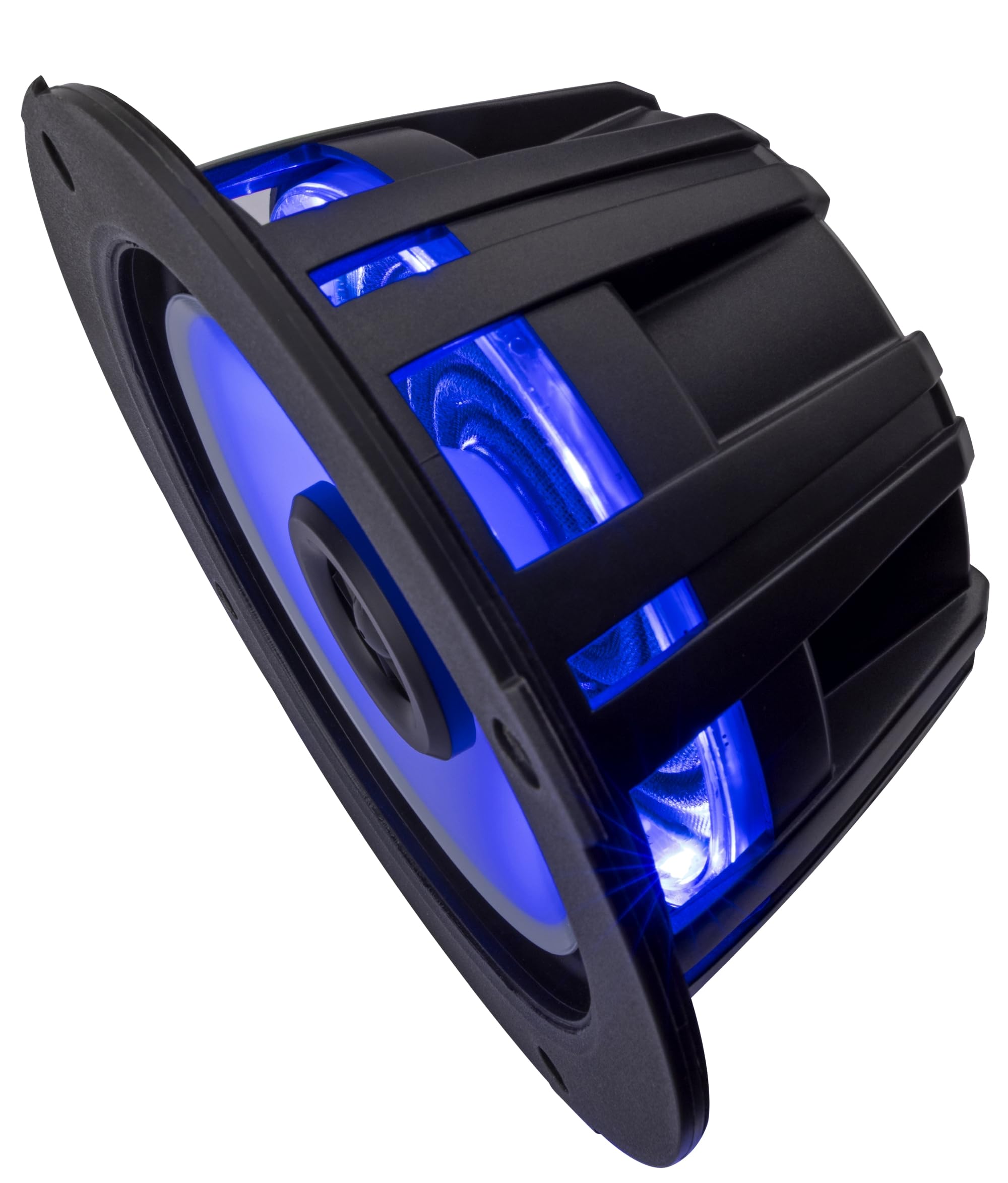 Kicker KM614FL, KM614FL Low Profile Coaxial Marine Speaker w/Rgb 4-Ohm (51KM614FL) (OB)