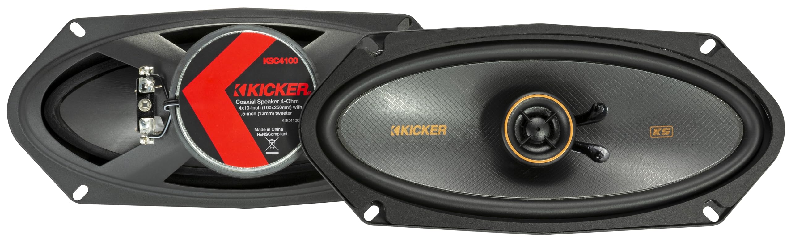Kicker KSC41004, KS 4X10" 2-Way Coaxial Speakers (51KSC41004) (OB)