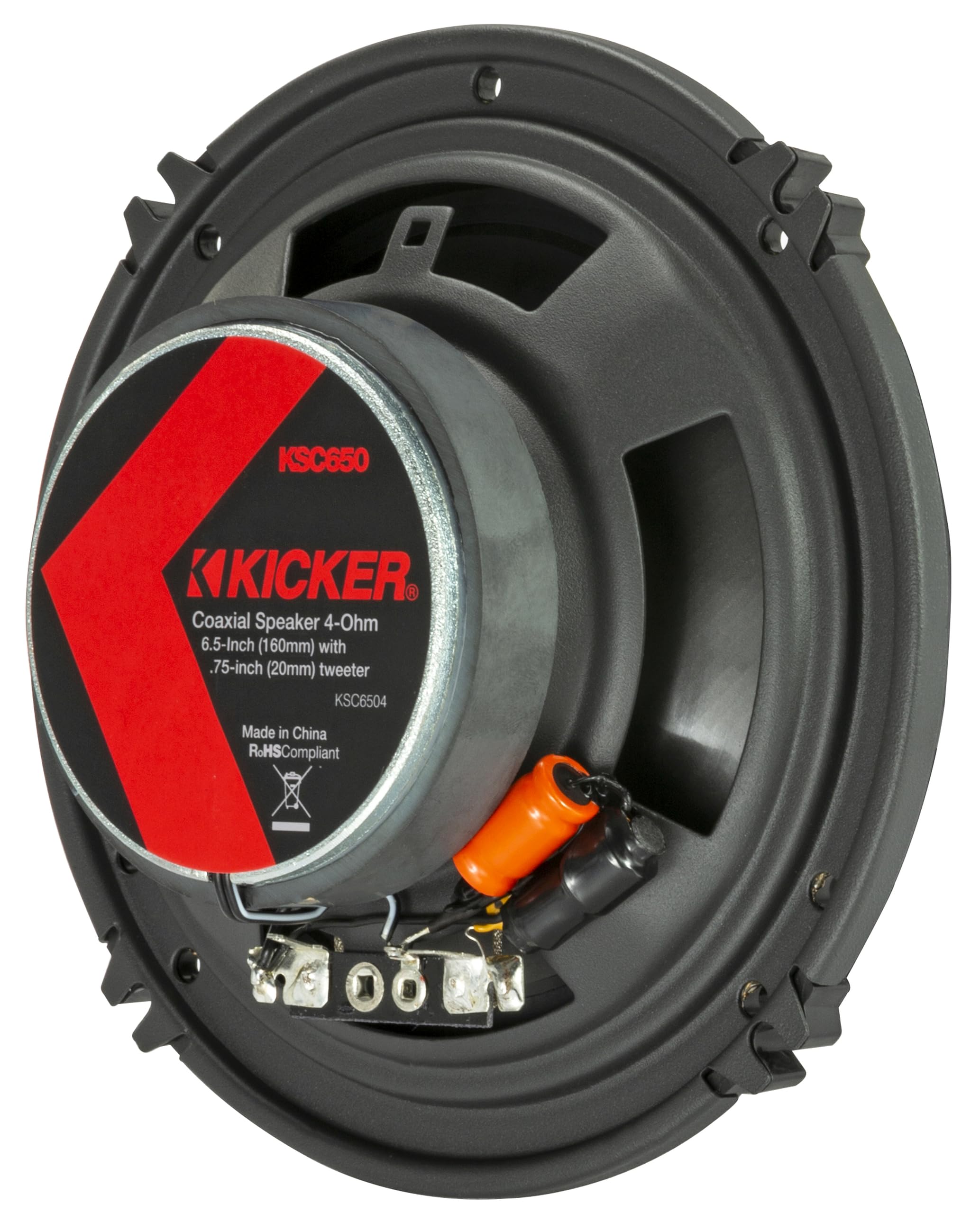 Kicker KSC6504, KS 6.5" 2-Way Coaxial Speakers (51KSC6504)(OB)