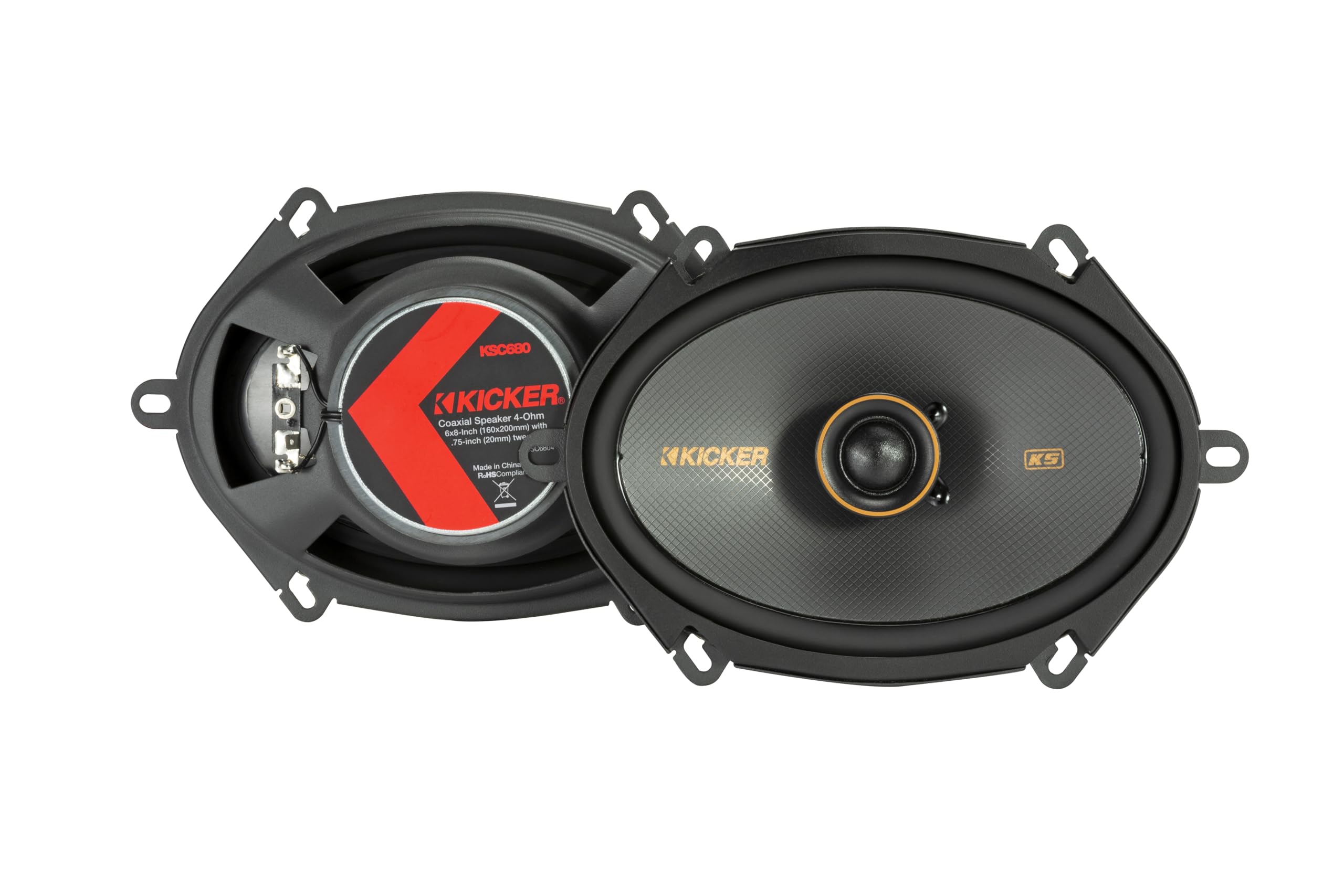 Kicker KSC5G, KS 6x8" 2-Way Coaxial Speakers (51KSC6804)(OB)