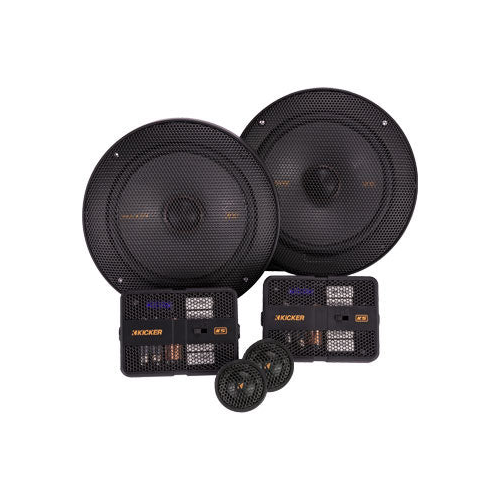 Kicker KSS6504, KS 6.5" Component System w/ 1" Tweeters, 4 Ohm (51KSS6504) (OB)
