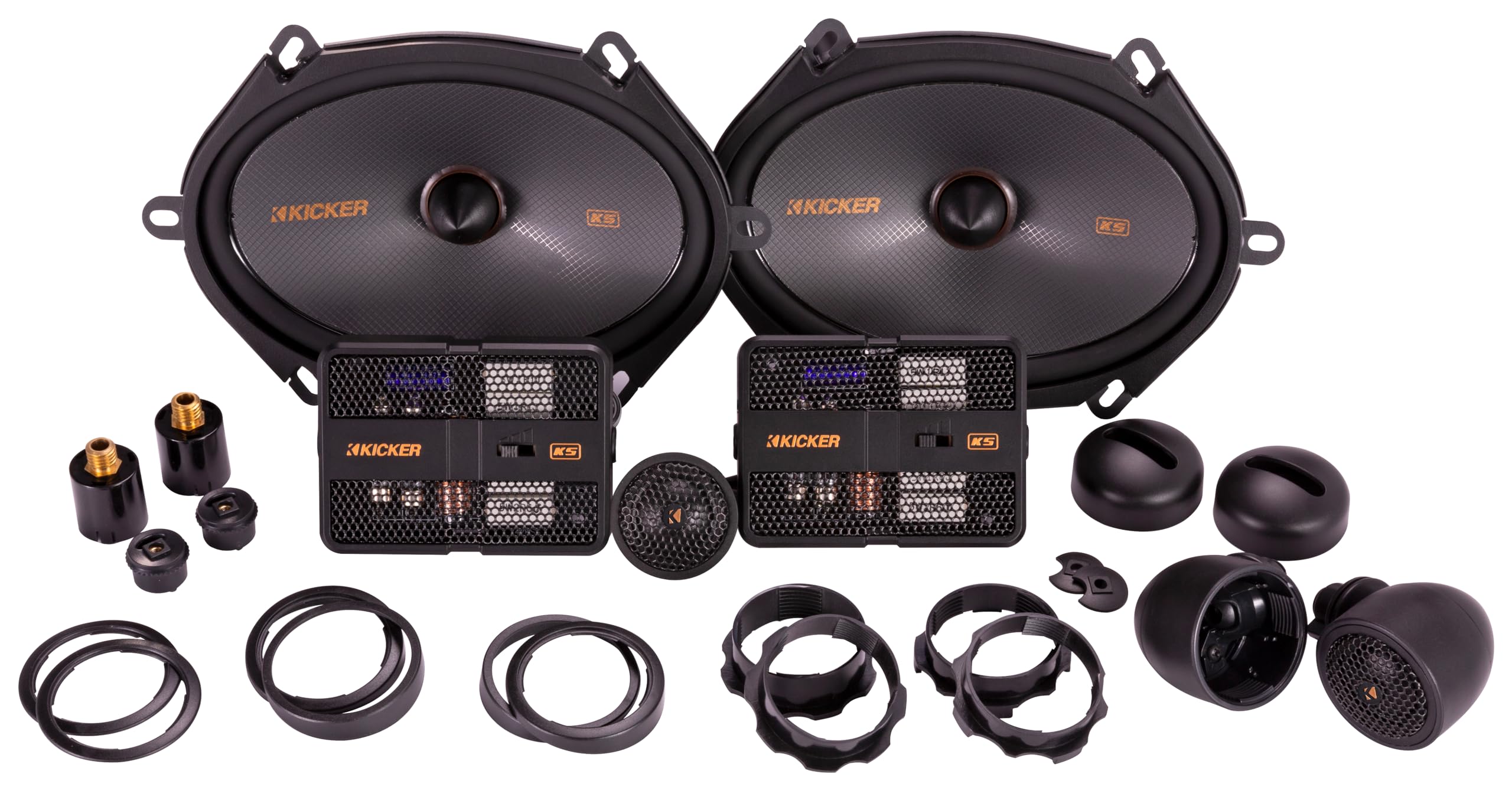 Kicker KSS6804, KS 6X8" Component System w/ 1" Tweeters, 4 Ohm (51KSS6804) (OB)