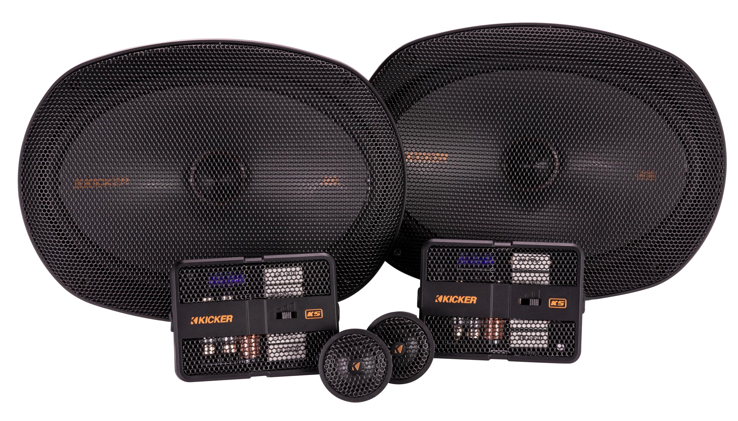 Kicker KSS6904, KS 6X9" Component System w/ 1" Tweeters, 4 Ohm (51KSS6904) (OB)