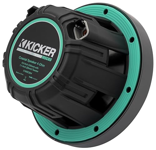 Kicker MSC65, MSC 6.5" 4 Ohm Premium Marine Coaxial Speakers (51MSC65) (OB)