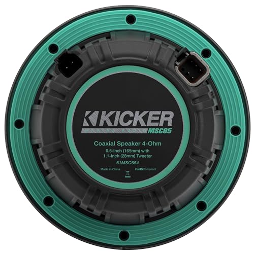 Kicker MSC65, MSC 6.5" 4 Ohm Premium Marine Coaxial Speakers (51MSC65) (OB)
